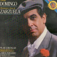 Discos de vinilo: PLACIDO DOMINGO - ROMANZAS Y DUOS DE ZARZUELA / LP CBS 1985 RF-19509