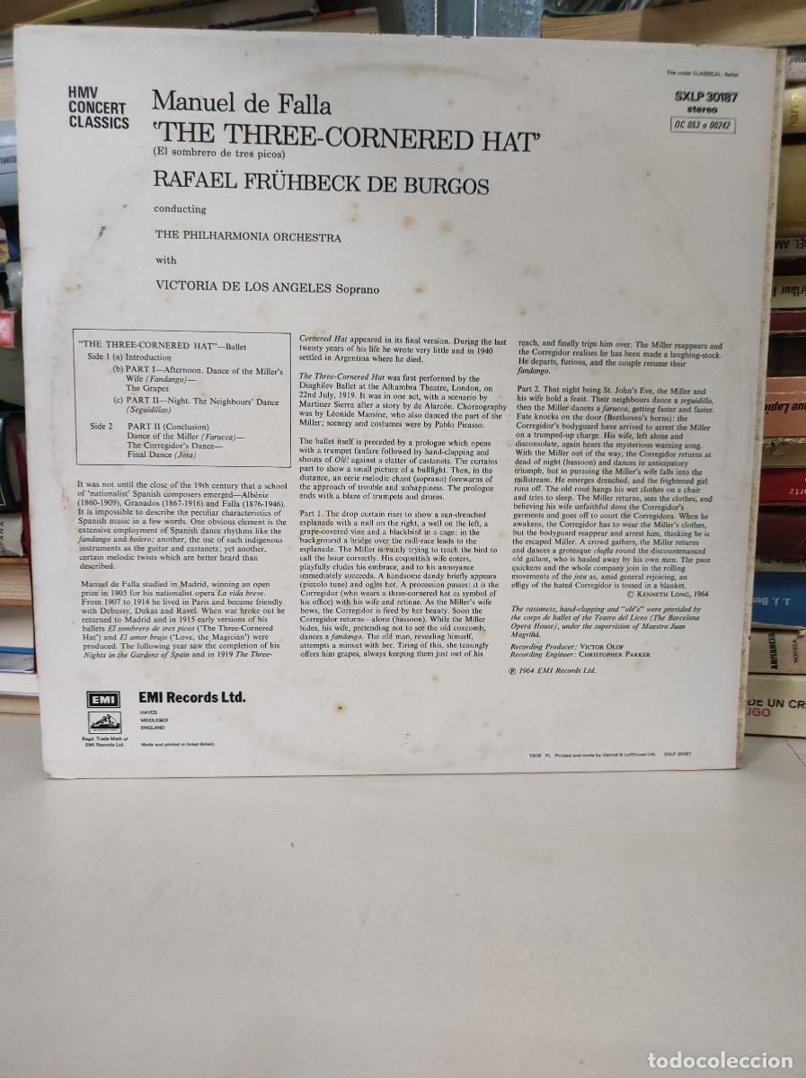 Discos de vinilo: FALLA THE THREE CORNERED HAT - Foto 2