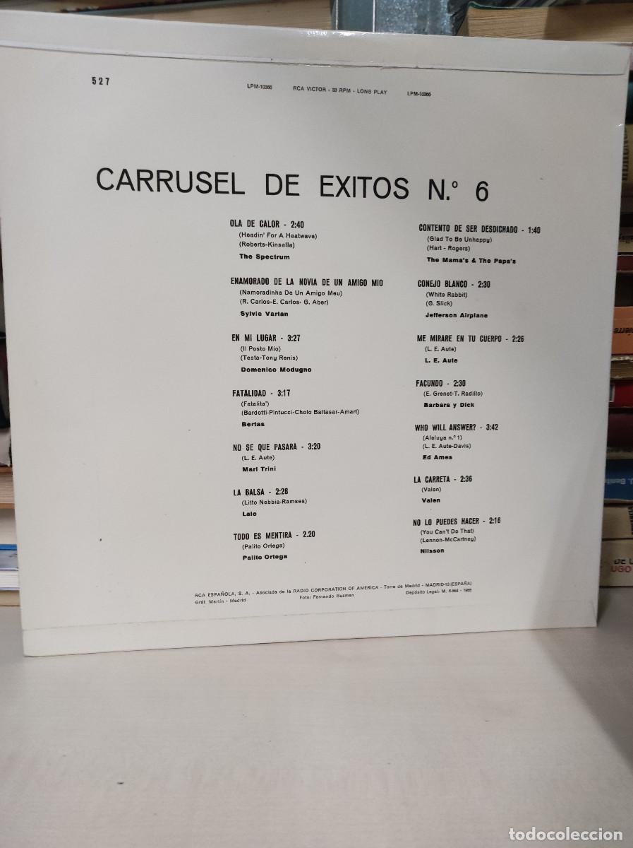 Discos de vinilo: Carrusel De Exitos N.&ordm; 6 - Foto 2