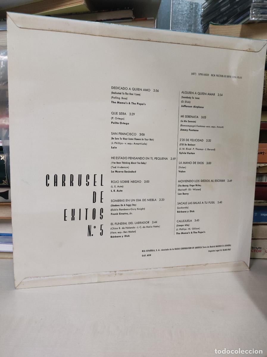 Discos de vinilo: Carrusel De Exitos N.&ordm; 5 - Foto 2