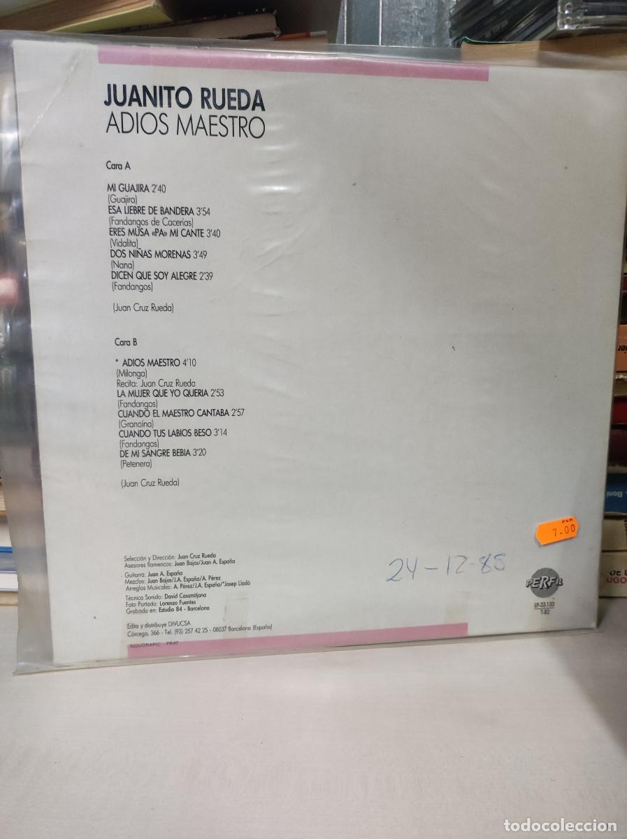 Discos de vinilo: JUANITO RUEDA ADIOS MAESTRO - Foto 2