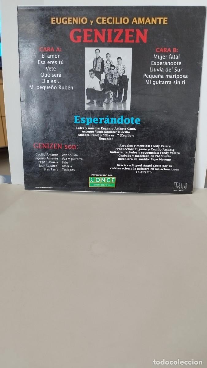 Discos de vinilo: Genizen &ndash; Esper&aacute;ndote.Lp promocional ONCE - Foto 2