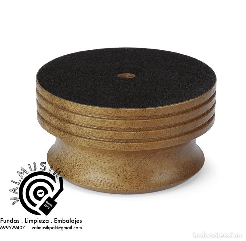 Discos de vinilo: ESTABILIZADOR DE MADERA SAPELI PARA DISCOS DE VINILO - Foto 2