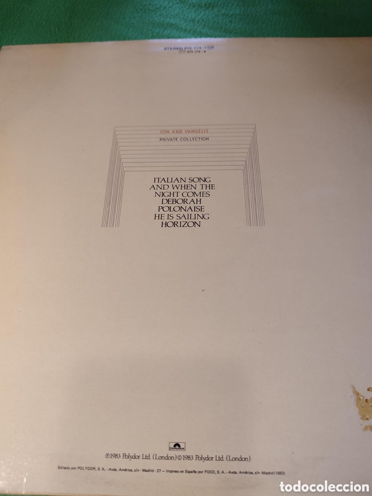 Discos de vinilo: Jon and Vangelis - Private Collection - Foto 2