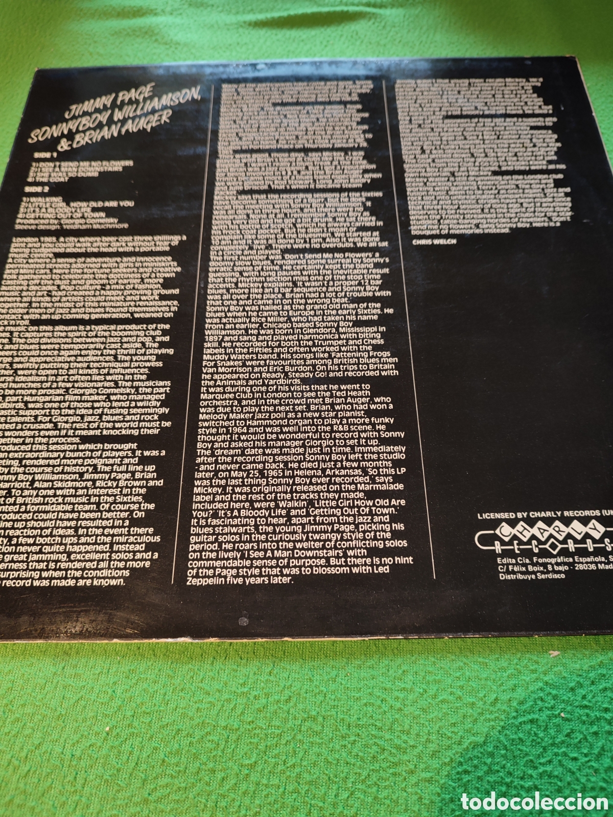 Discos de vinilo: Jimmy Page , Sonny Boy Williamson & Brian Auger - same - Foto 2