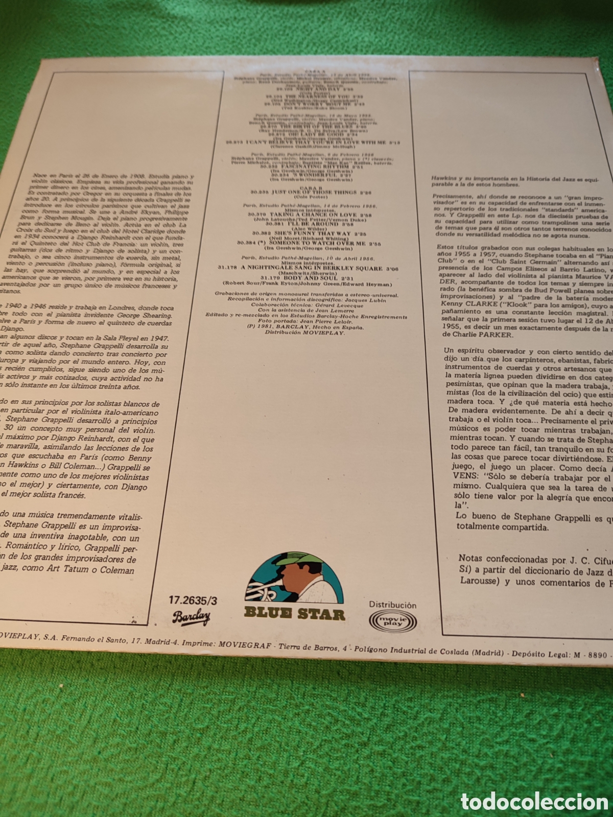 Discos de vinilo: Stephane Grappelli - Improvisations Vol 1 - Foto 2
