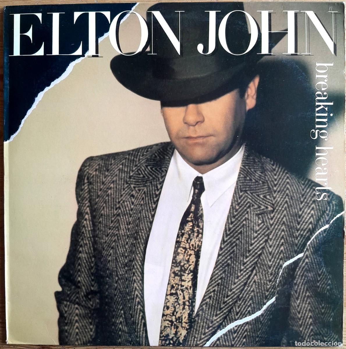 Discos de vinilo: ELTON JOHN : BREAKING HEARTS [ROCKET - ESP 1984] LP - Foto 1