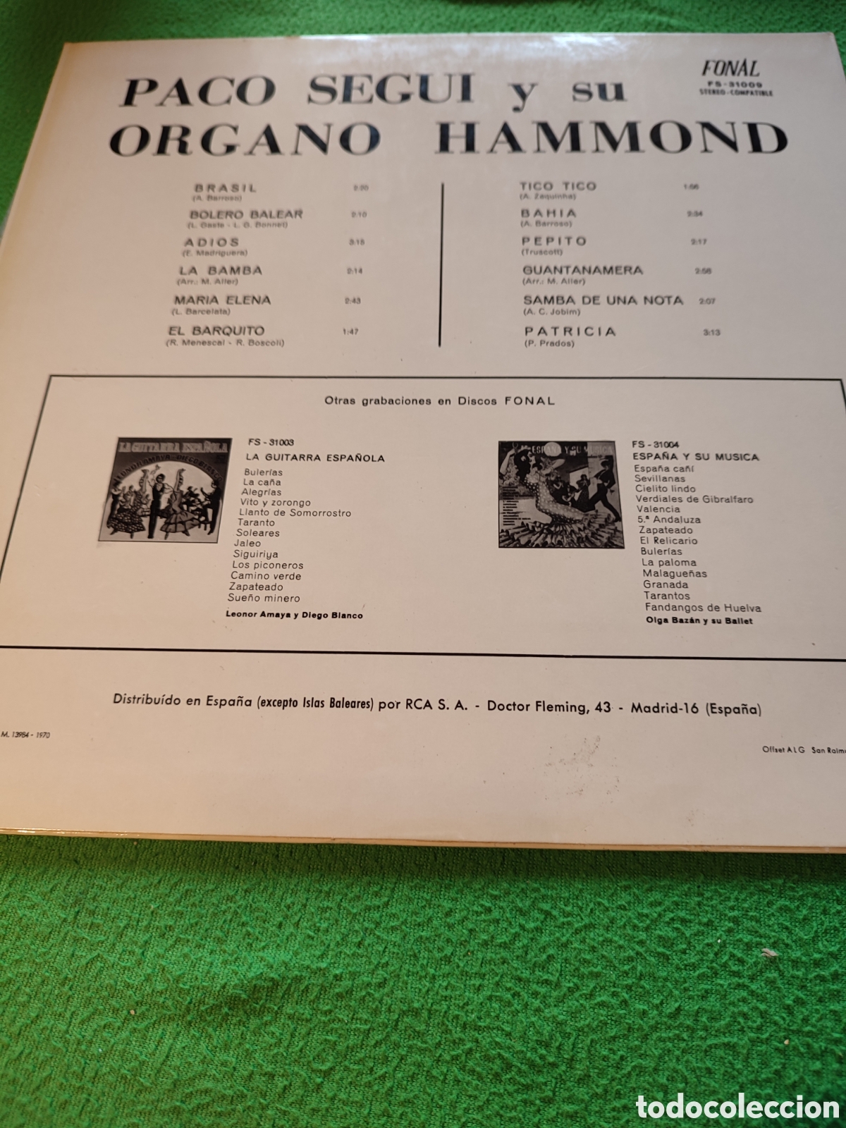 Discos de vinilo: Paco Segu&iacute; y su Hammond - Same - Foto 2