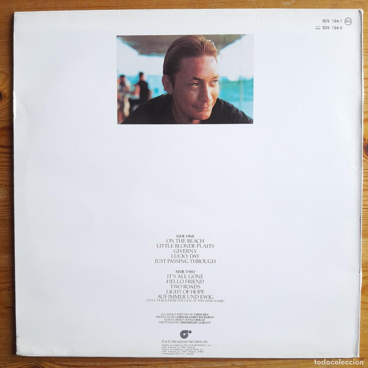 Discos de vinilo: CHRIS REA : ON THE BEACH [MAGNET - ESP 1986] LP - Foto 2