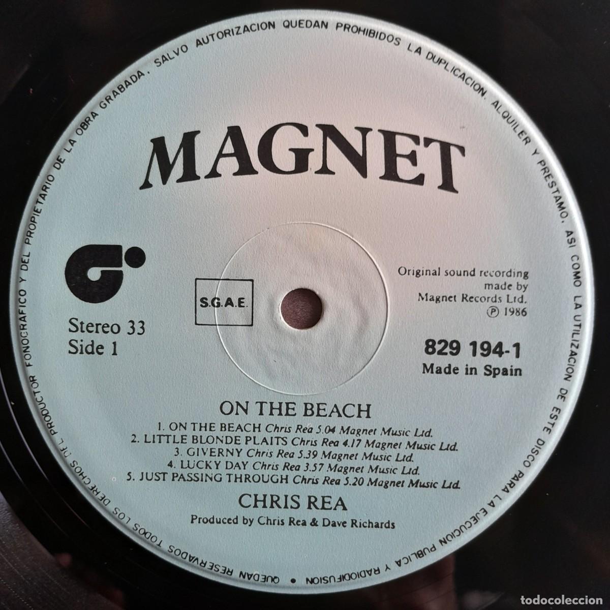 Discos de vinilo: CHRIS REA : ON THE BEACH [MAGNET - ESP 1986] LP - Foto 4