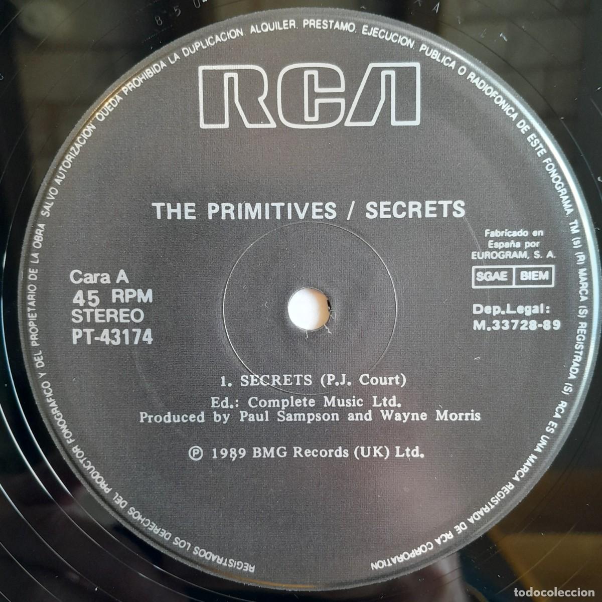 Discos de vinilo: THE PRIMITIVES : SECRETS [RCA - ESP 1989] 12&rdquo; - Foto 3