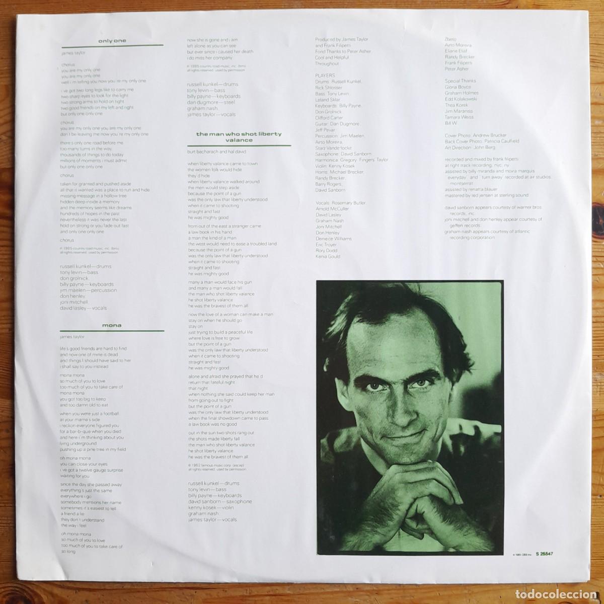 Discos de vinilo: JAMES TAYLOR : THATS WHY IM HERE [CBS - ESP 1985] LP - Foto 3