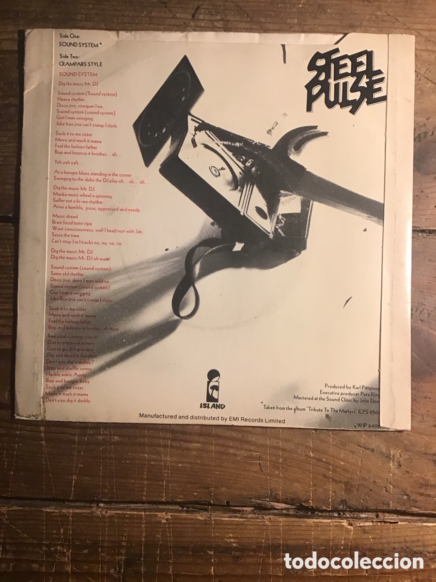 Discos de vinilo: STEEL PULSE SOUND SYSTEM 7&rdquo; - Foto 2
