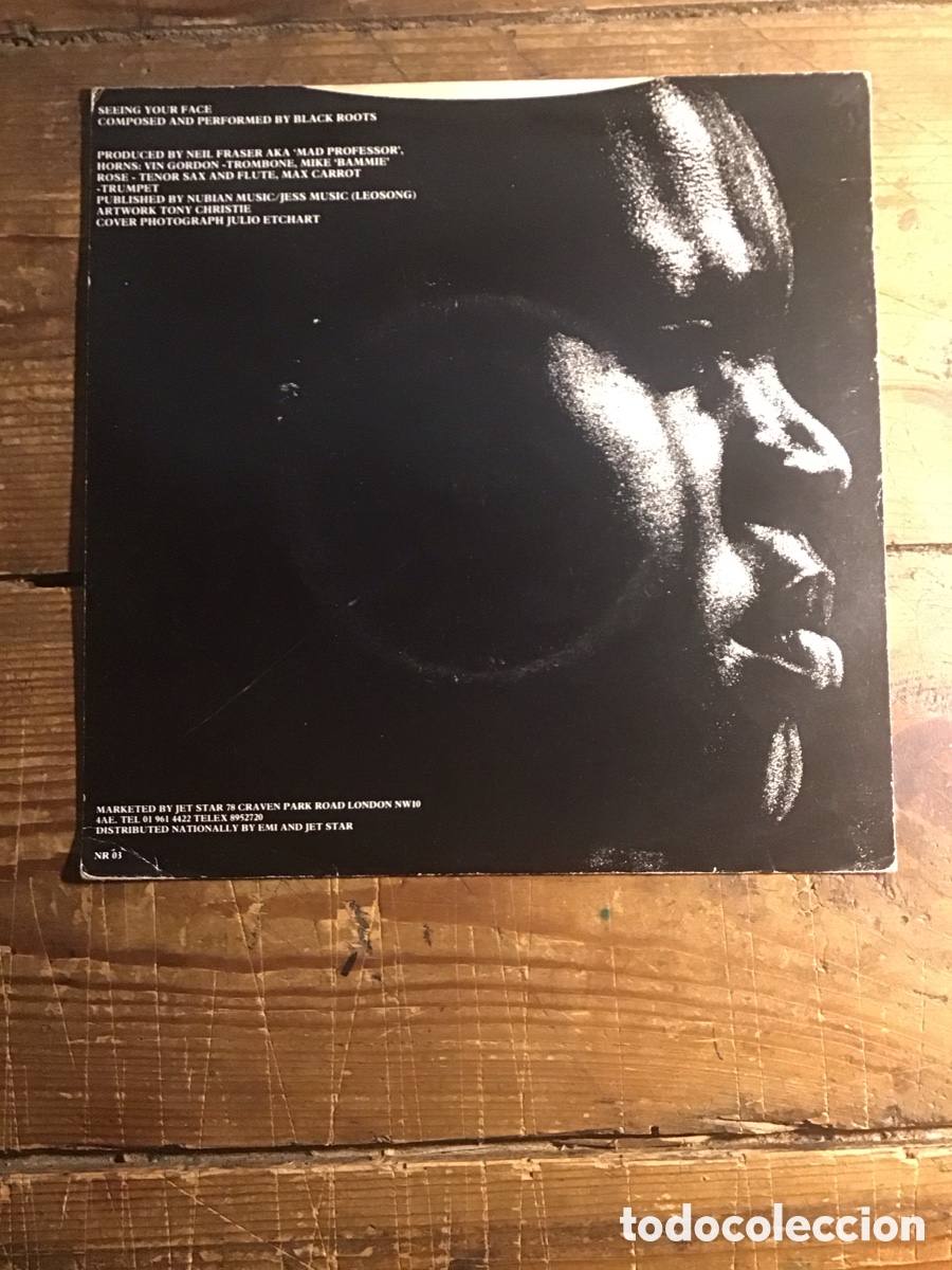 Discos de vinilo: BLACK ROOTS SEEING YOUR FACE MAD PROFESSOR 7&rdquo; - Foto 2