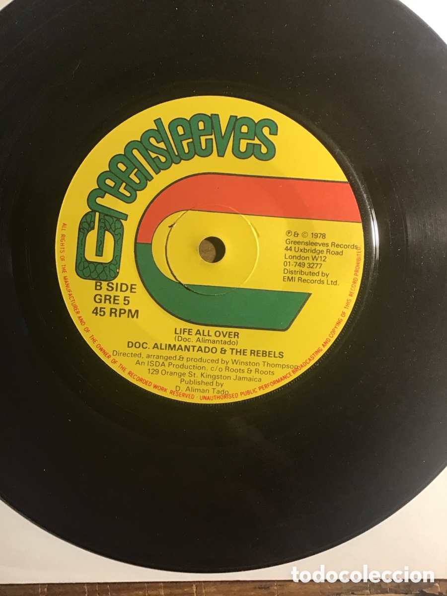 Discos de vinilo: DOC.ALIMANTADO & THE REBELS STILL ALIVE 7&rdquo; - Foto 2