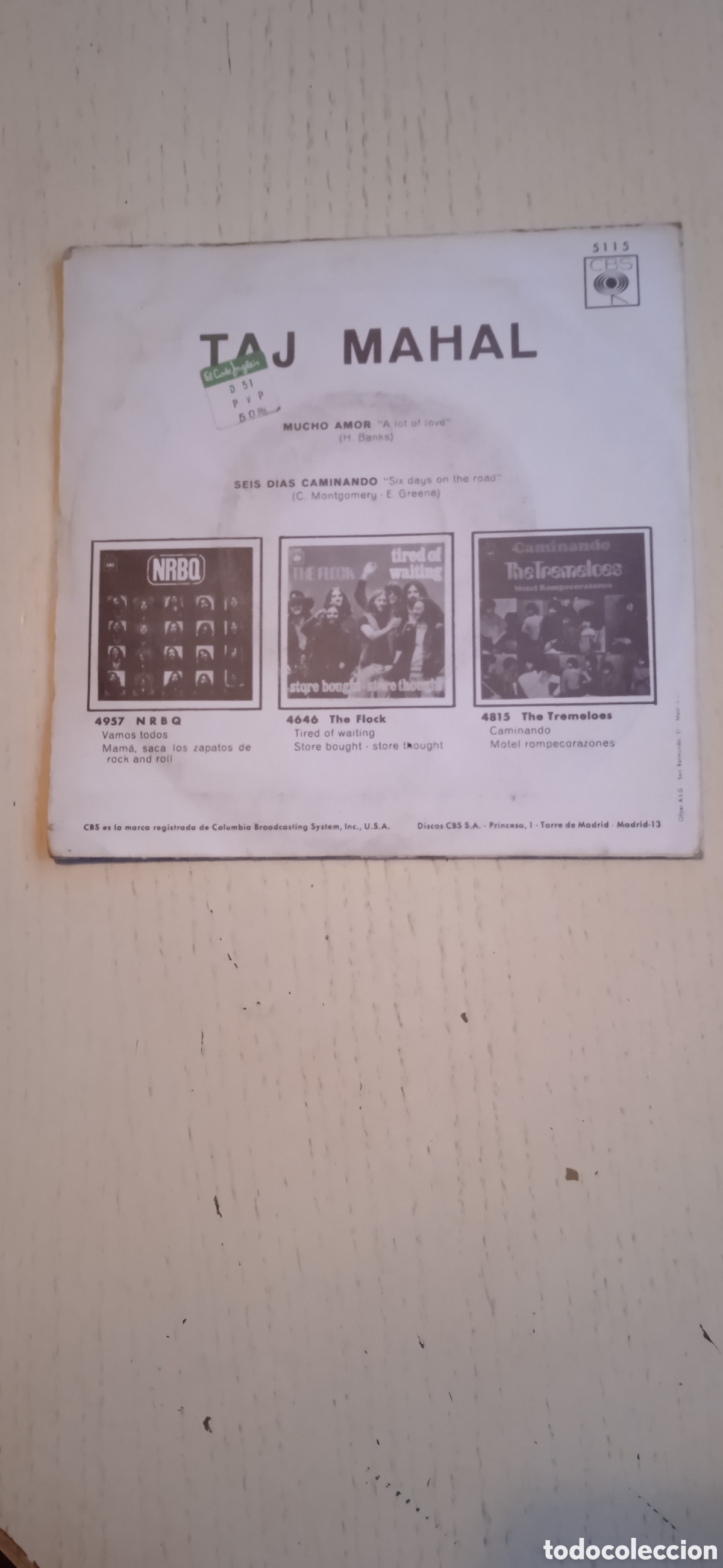 Discos de vinilo: Single Taj Mahal - Foto 2