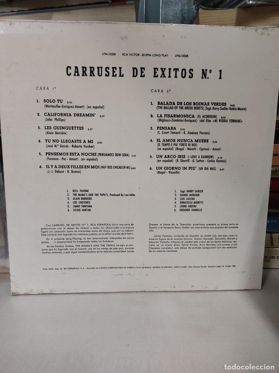 Discos de vinilo: CARRUSEL DE EXITOS N1 - Foto 2