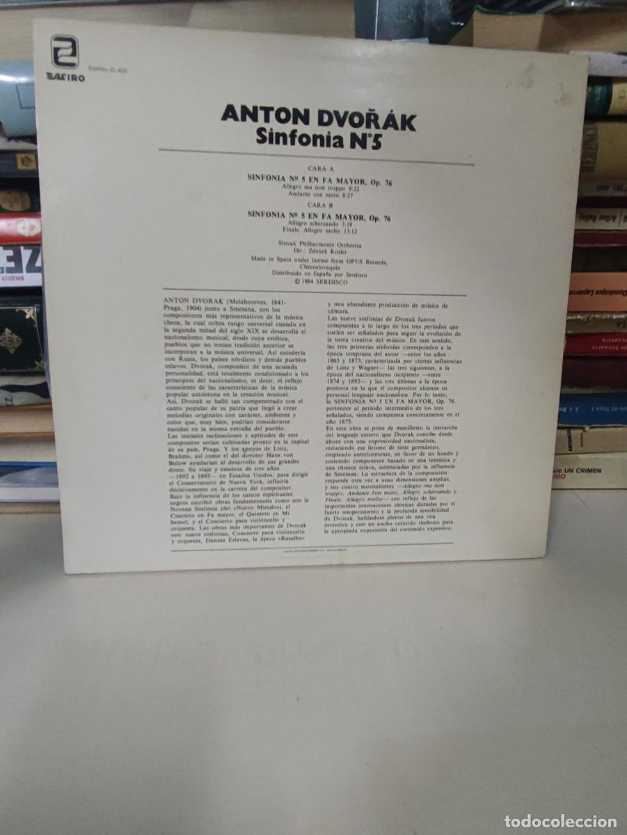 Discos de vinilo: ANTON DVORAK SINFONIA N5 - Foto 2