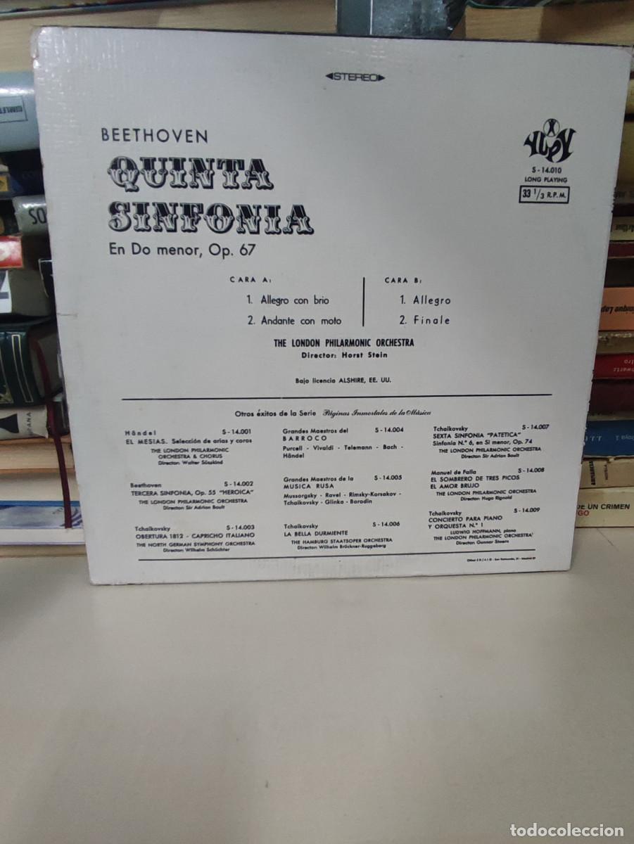 Discos de vinilo: BEETHOVEN QUINTA SINFONIA - Foto 2