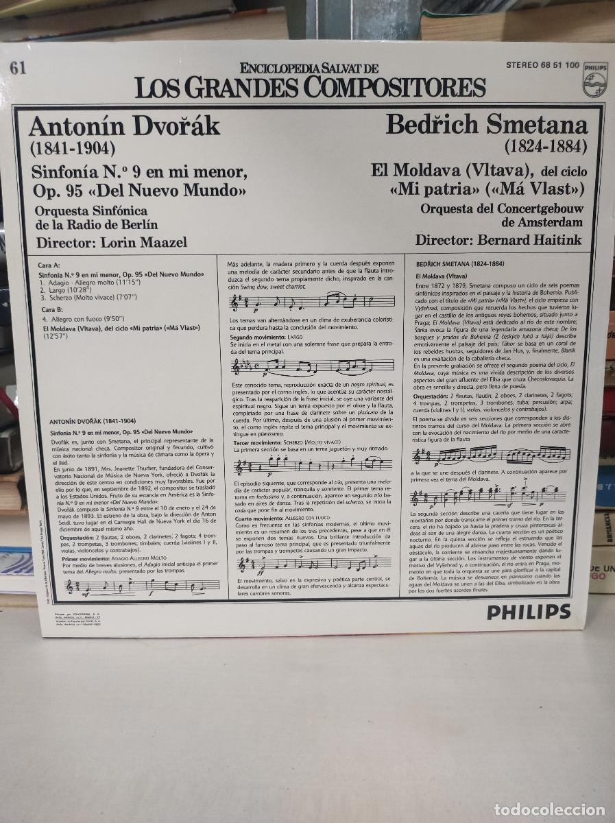 Discos de vinilo: ANTONIN DVORAK BEDRICH SMETANA - Foto 2