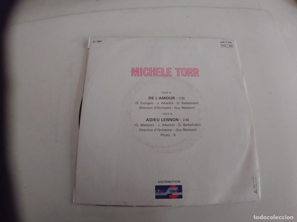 Discos de vinilo: MICHELE TORR-SINGLE De Lamour - Foto 2