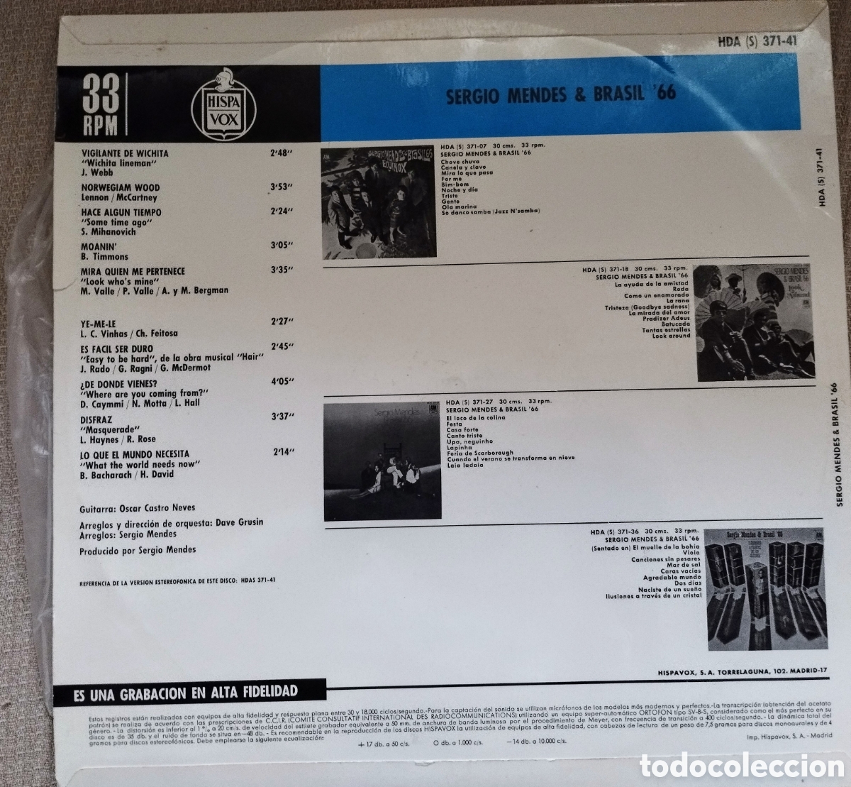 Discos de vinilo: SERGIO MENDES & BRASIL 66 - Foto 2