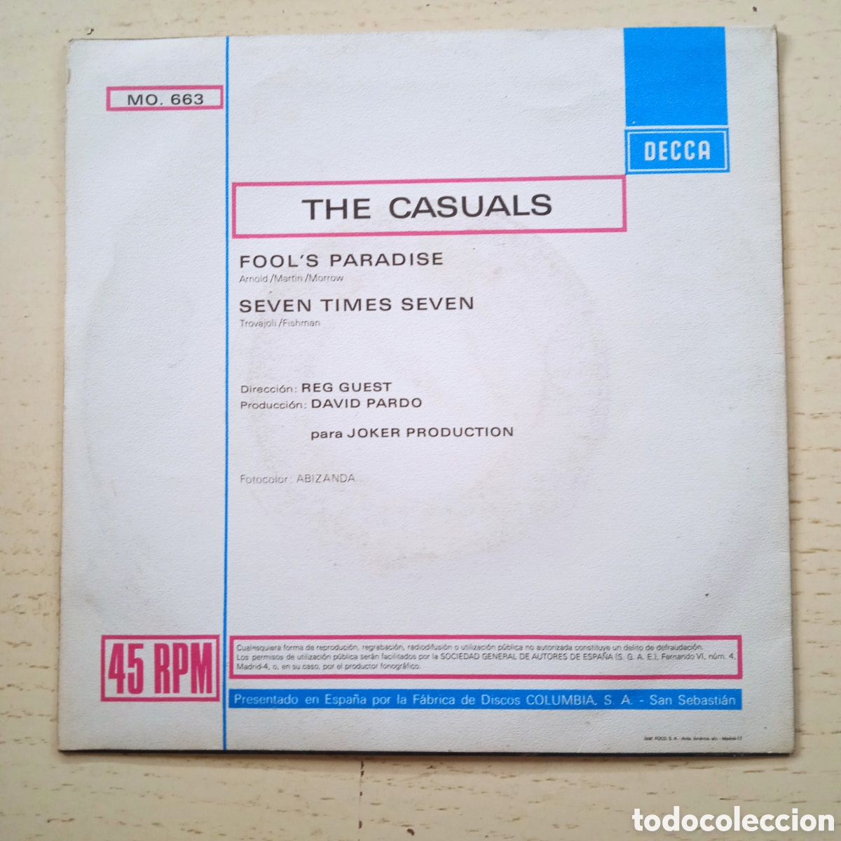 Discos de vinilo: Single The Casuals - Foto 2