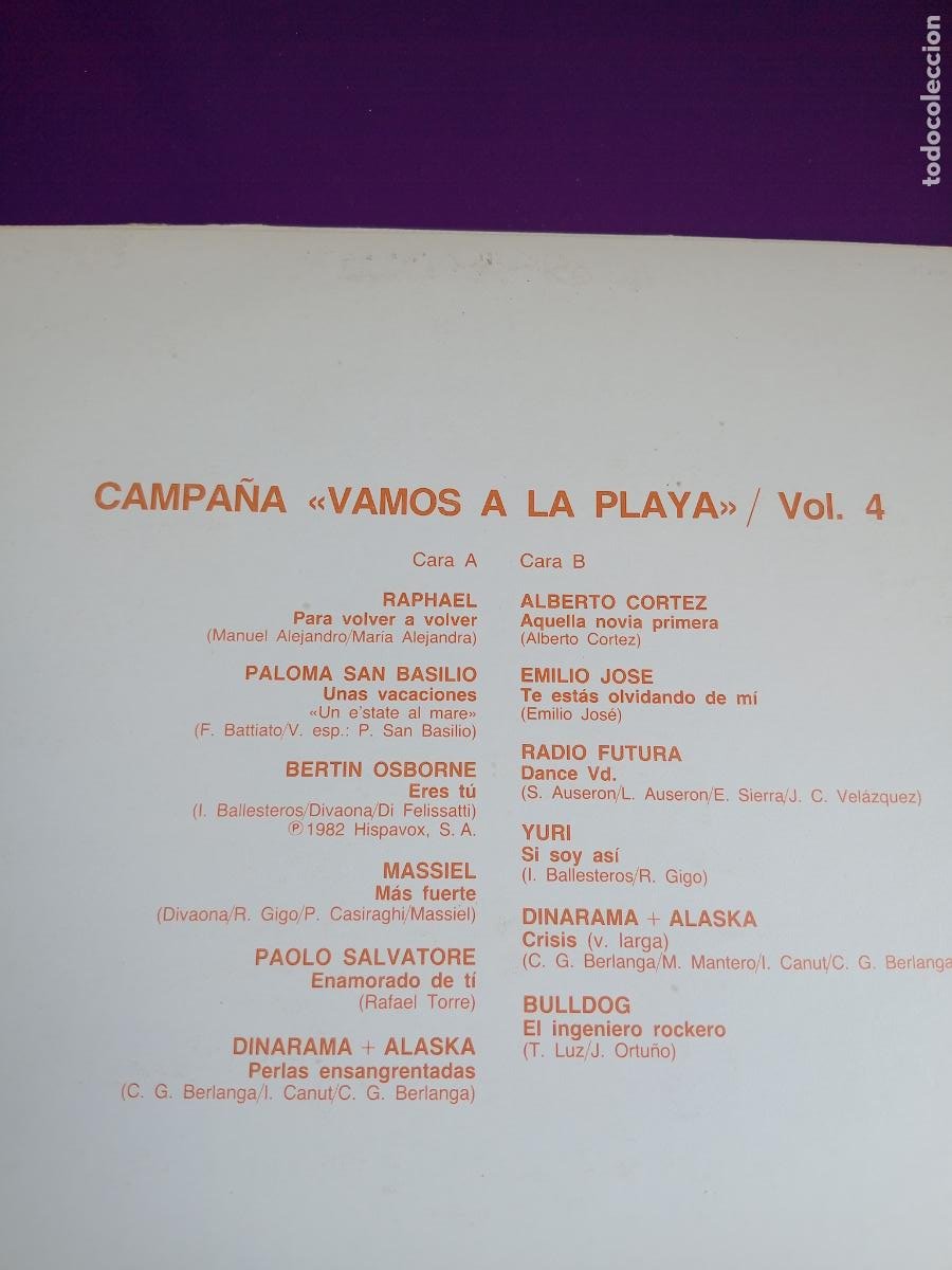 vamos a la playa vol 4 - lp hispavox promo 1983 - Compra venta en  todocoleccion