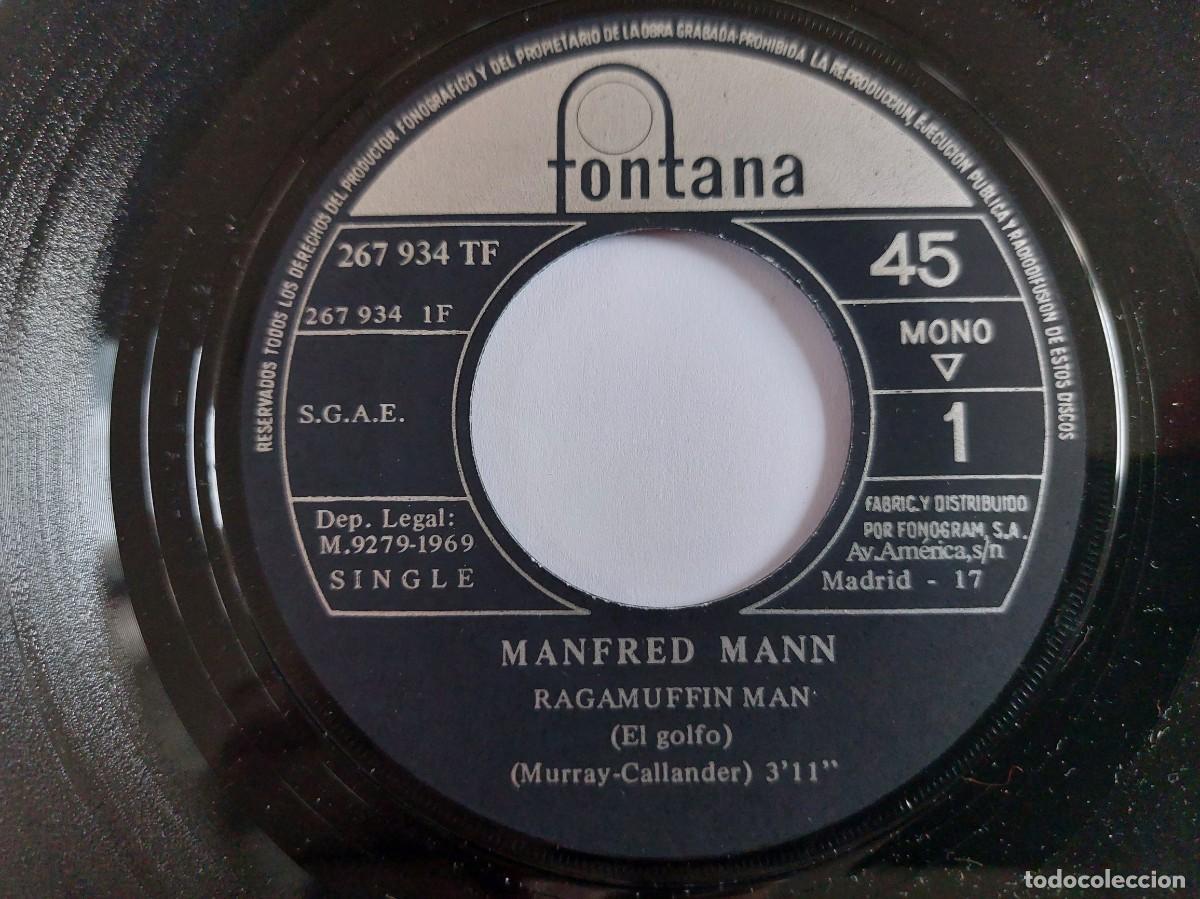 Discos de vinilo: MANFRED MANN - 45 Spain - MINT * RAGAMUFFIN MAN / A &rdquo;B&rdquo; SIDE - Foto 3