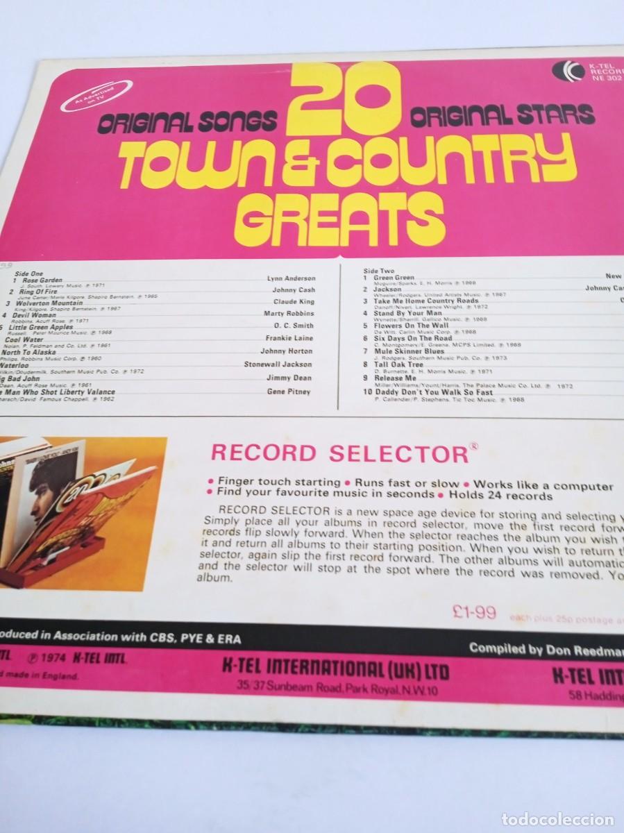 Discos de vinilo: 20 TOWN & COUNTRY GREATS - Foto 2