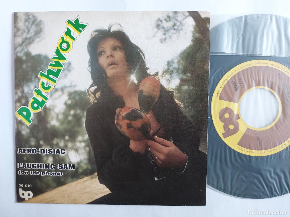 Discos de vinilo: PATCHWORK - 45 Spain - MINT * AFRO-DISIAC / LAUGHING SAM (ON THE PHONE ) - Foto 1