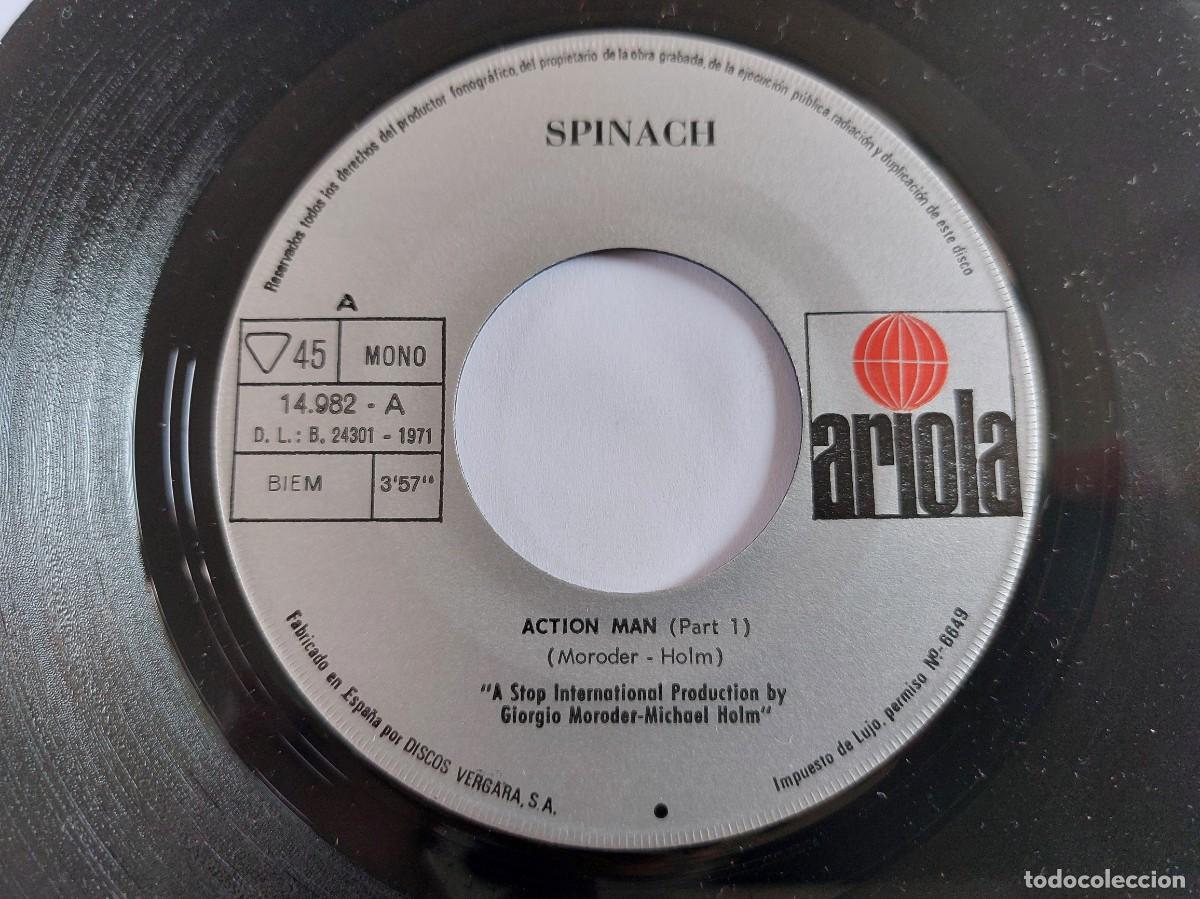 Discos de vinilo: SPINACH - 45 Spain - MINT * ACTION MAN - Foto 3