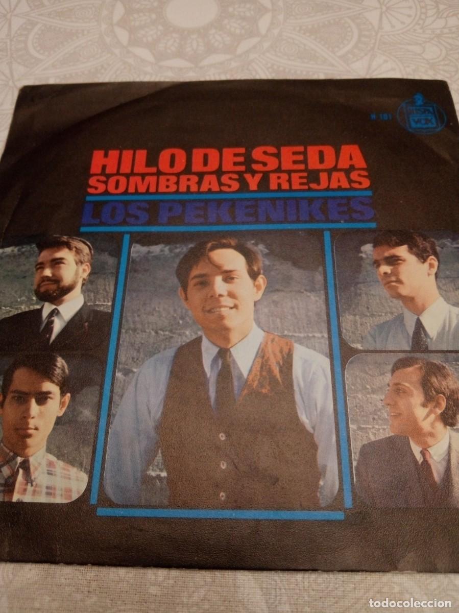 Discos de vinilo: Disco Single Los Pequenikes Hilo de seda - Foto 1