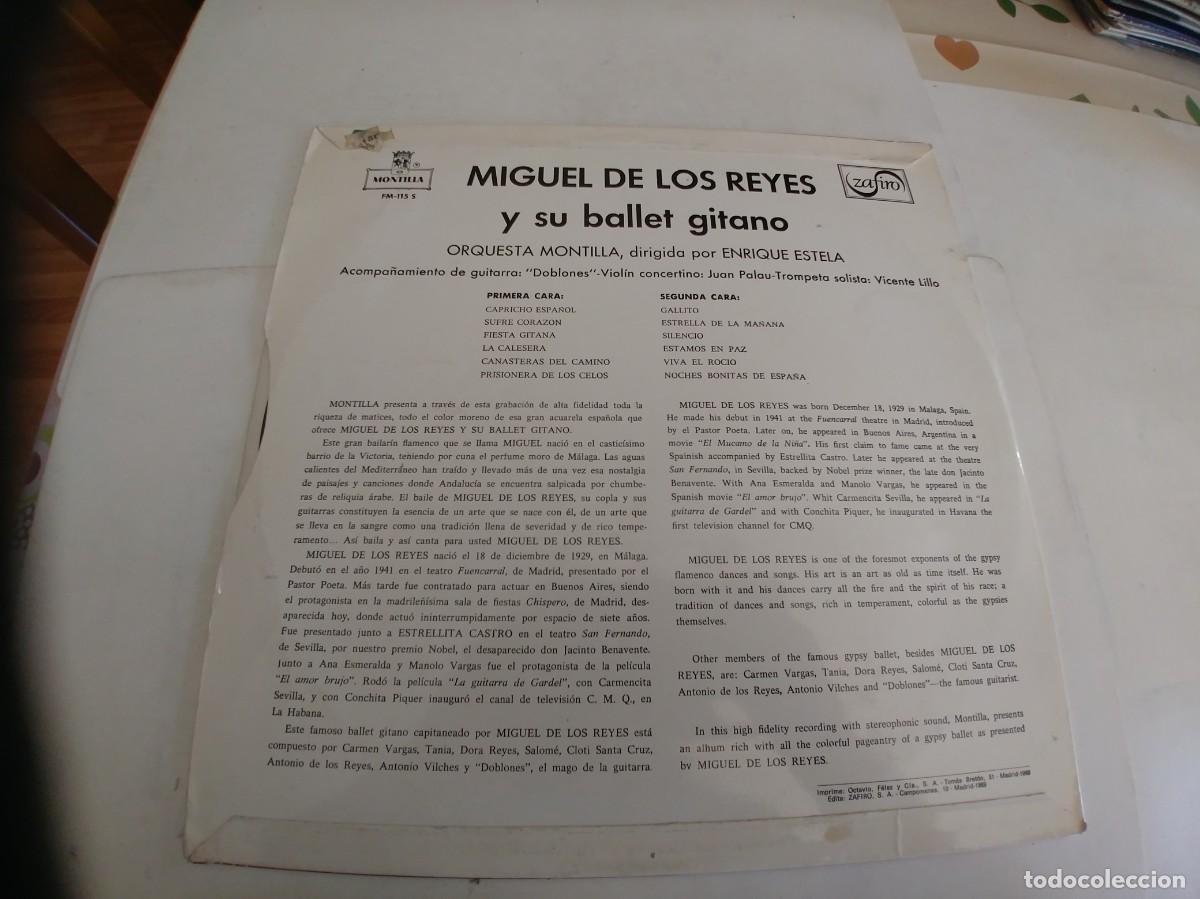Discos de vinilo: MIGUEL DE LOS REYES Y SU BALLET GITANO-LP 1963 - Foto 2