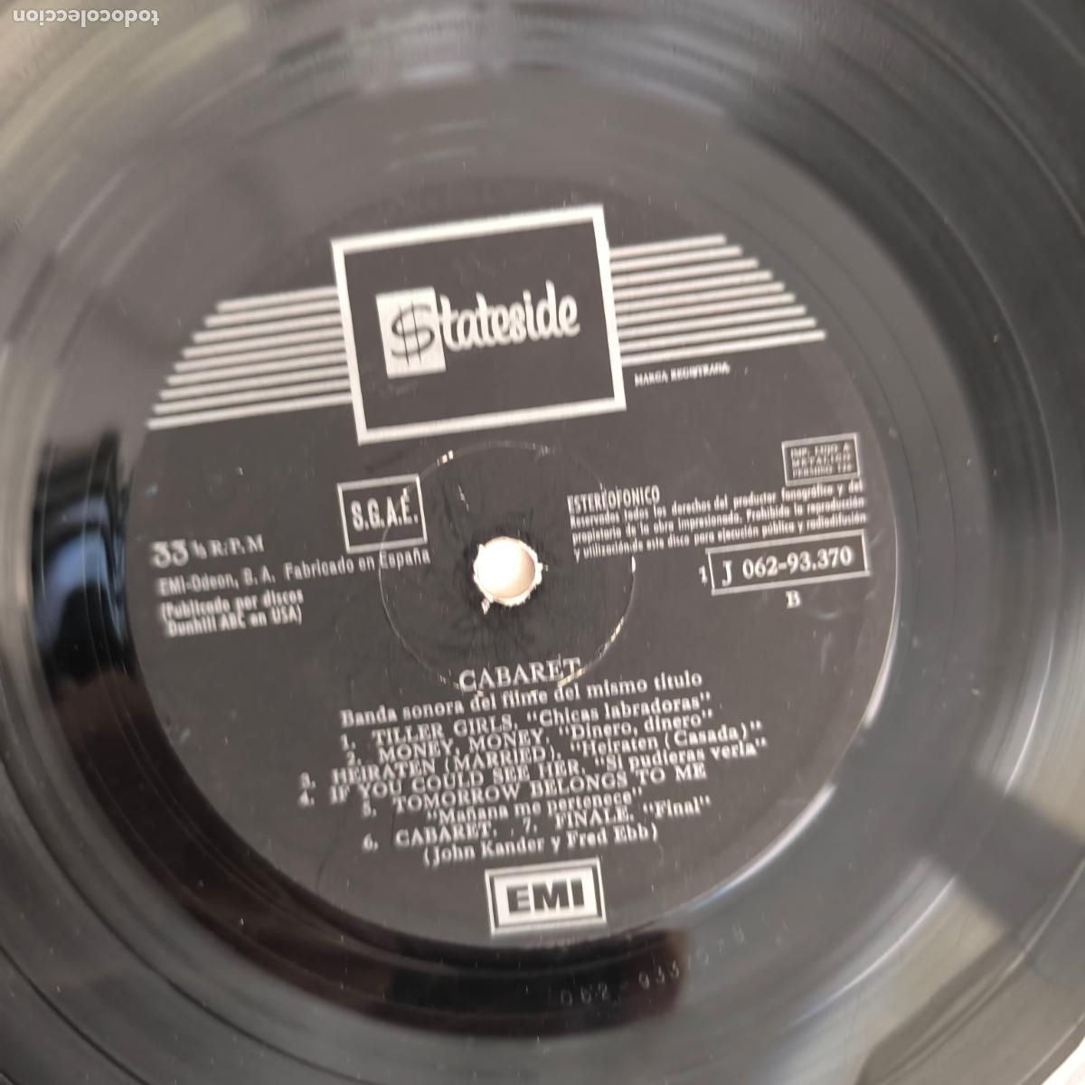 Discos de vinilo: Cabaret LP b.s.o. Espa&ntilde;a 1984 - Foto 4