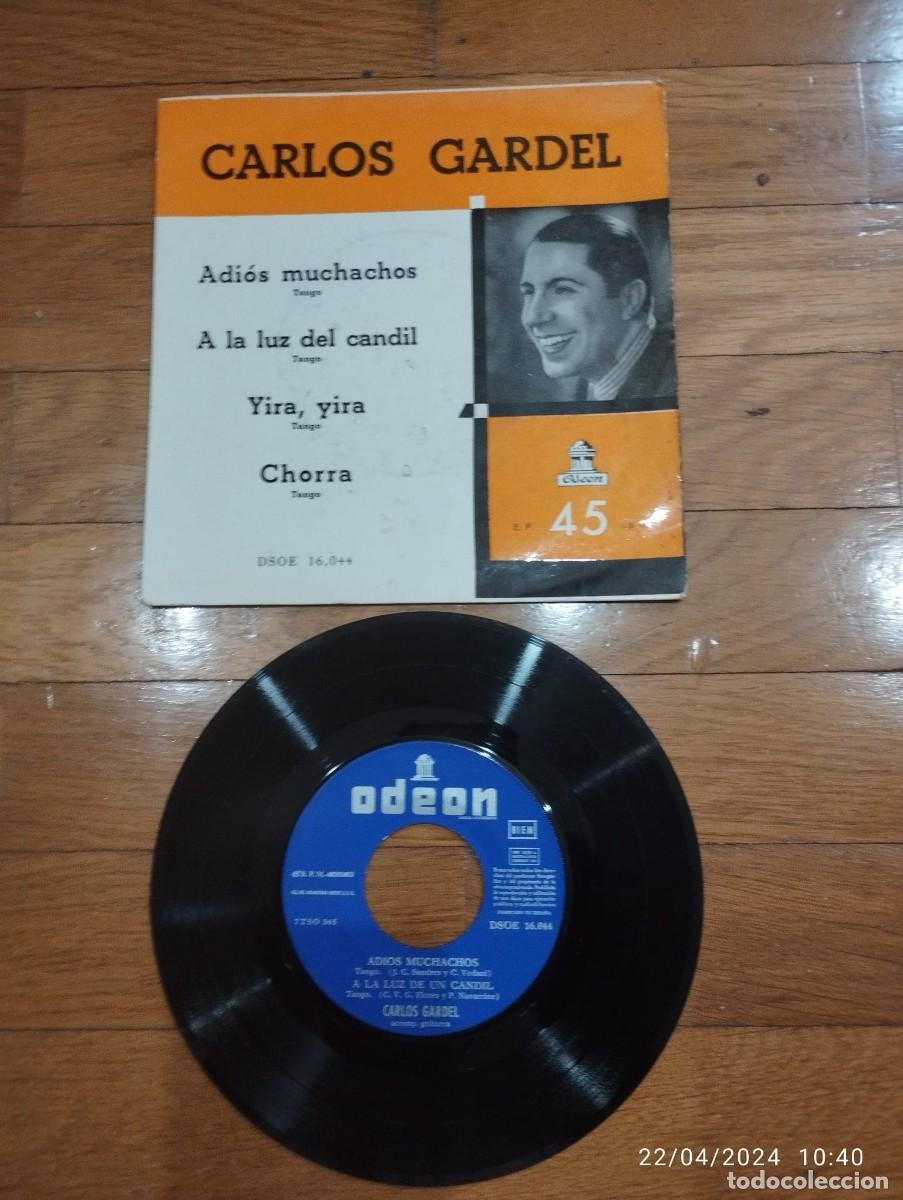 Discos de vinilo: CARLOS GARDEL - ADIOS MUCHACHOS - EP - Foto 1