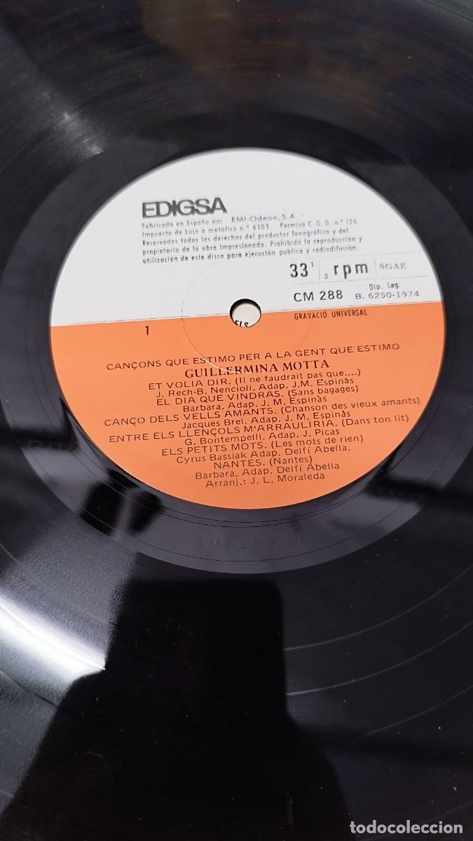 Discos de vinilo: Guillermina Motta &ndash; Can&ccedil;ons Que Estimo Per A La Gent Que Estimo.Vinilo Lp - Foto 2