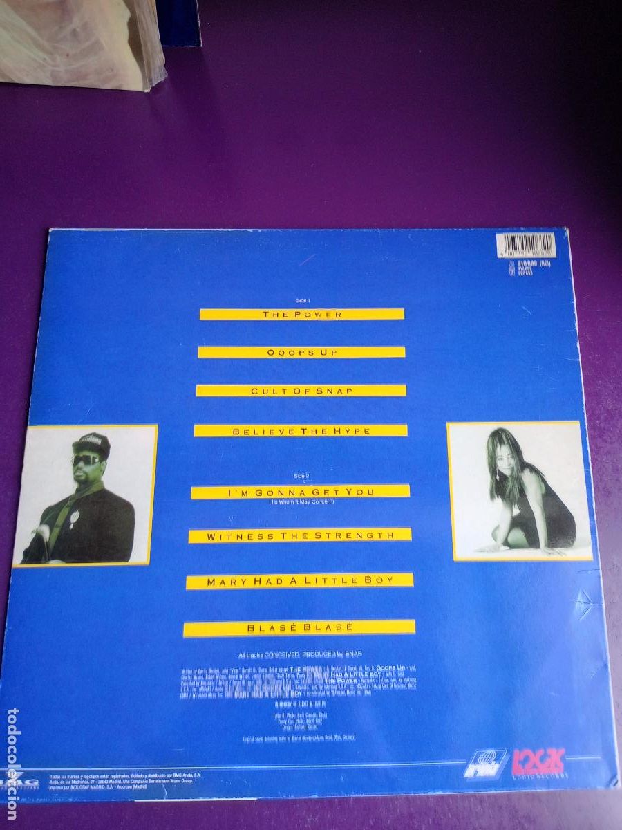 Discos de vinilo: Snap! &ndash; World Power - LP LOGIC 1990 - ELECTRONICA DISCO HOUSE. POCO USO - Foto 2