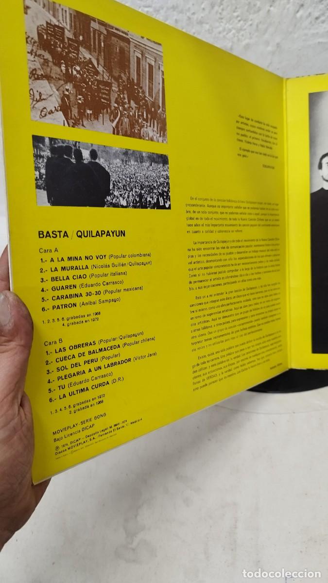 Discos de vinilo: Quilapay&uacute;n &ndash; Basta.Vinilo Lp - Foto 3