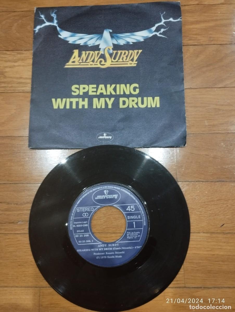 Discos de vinilo: ANDY SURDY - SPEAKIN WITH MY DRUM - SINGLE 1981 - Foto 1