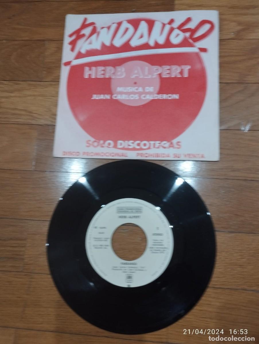 Discos de vinilo: HERB ALPERT - FANDANGO - SINGLE 1982 - Foto 1