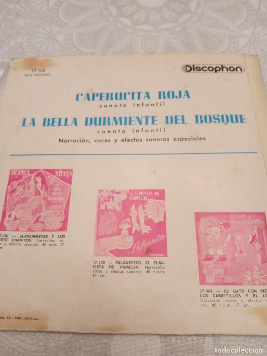 Discos de vinilo: Disco Single Caperucita Roja la Bella durmiente - Foto 2