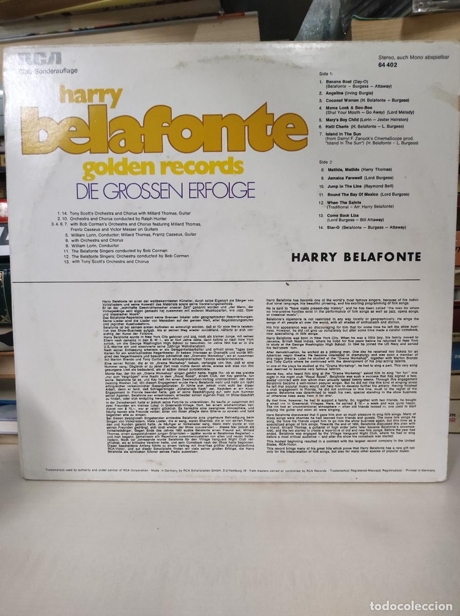Discos de vinilo: Harry Belafonte &ndash; Golden Records - Foto 2