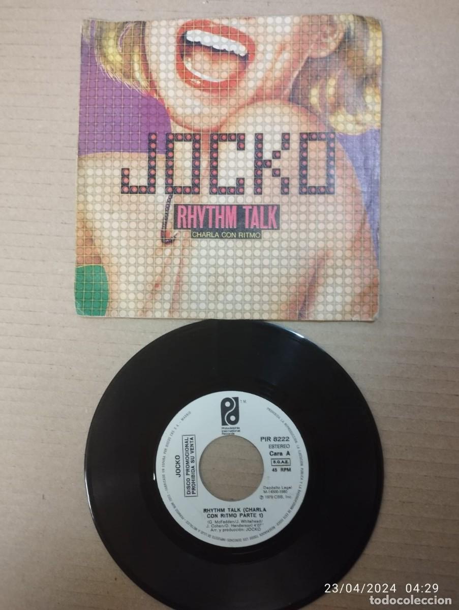 Discos de vinilo: JOCKO - RHYTHM TALK CON RITMO PARTE 1 - SINGLE 1980 - Foto 1