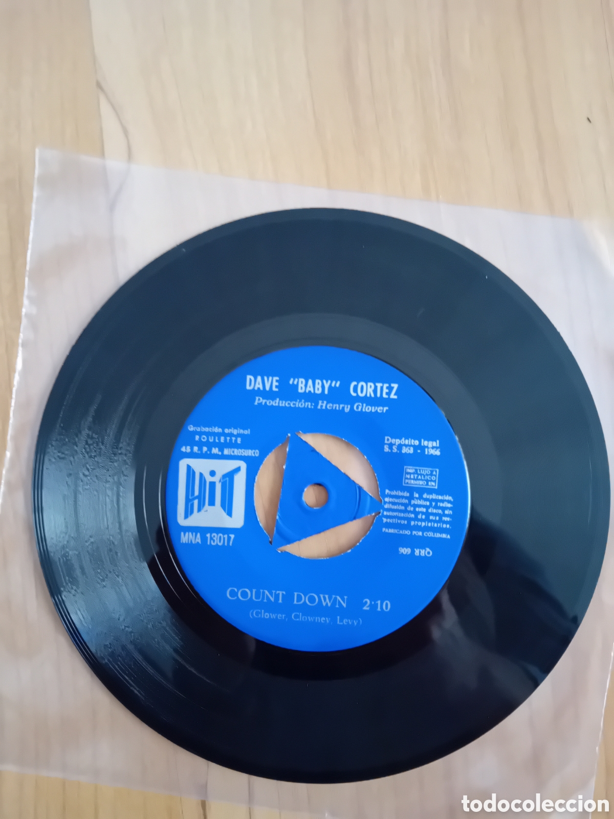 Discos de vinilo: DAVE BABY CORTEZ. COUNT DOWN. SUMMERTIME. SIN CAR&Aacute;TULA - Foto 2