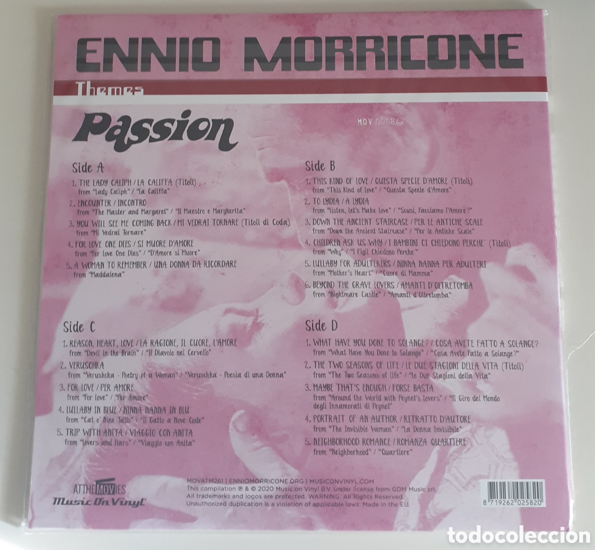 Discos de vinilo: Ennio morricone, passion themes 2LP - Foto 3
