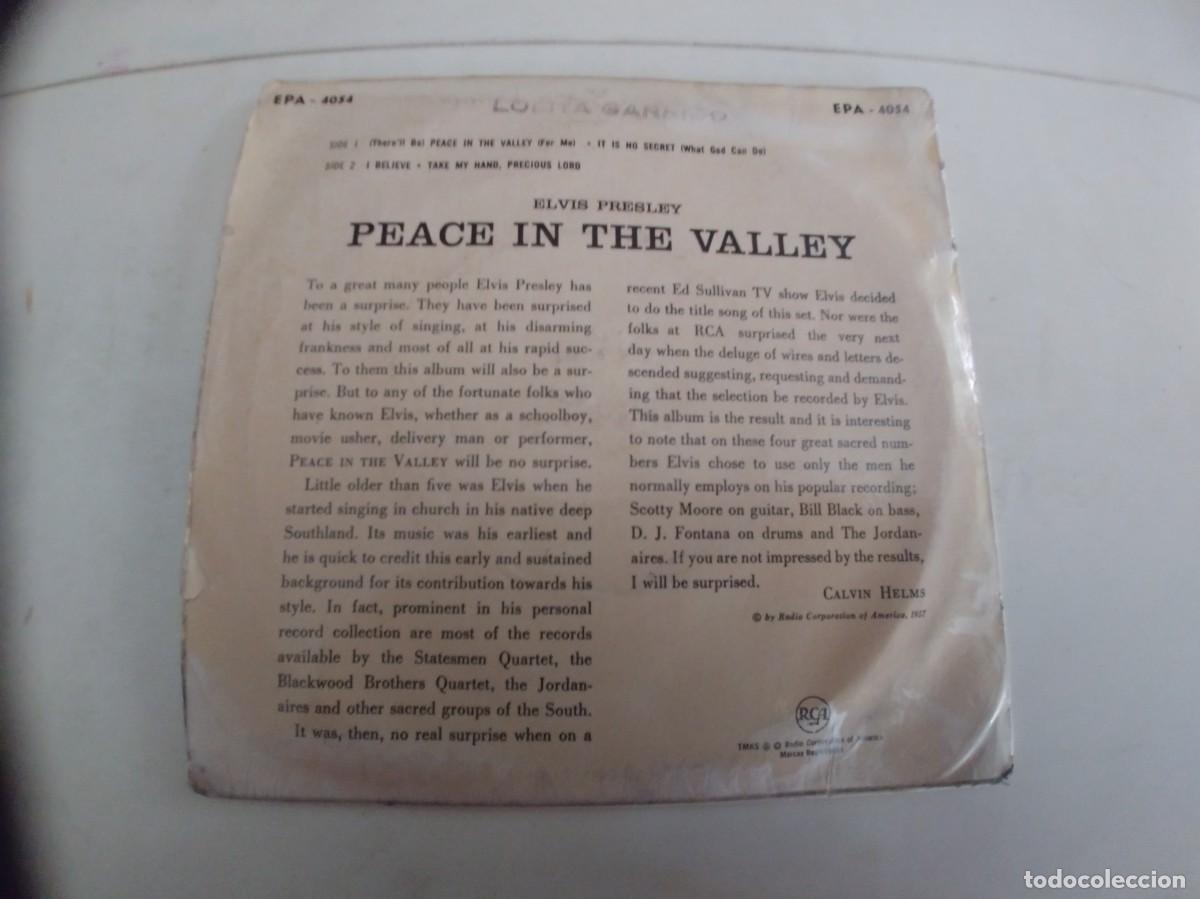 Discos de vinilo: ELVIS PRESLEY-EP PEACE IN THE VALLEY - Foto 2