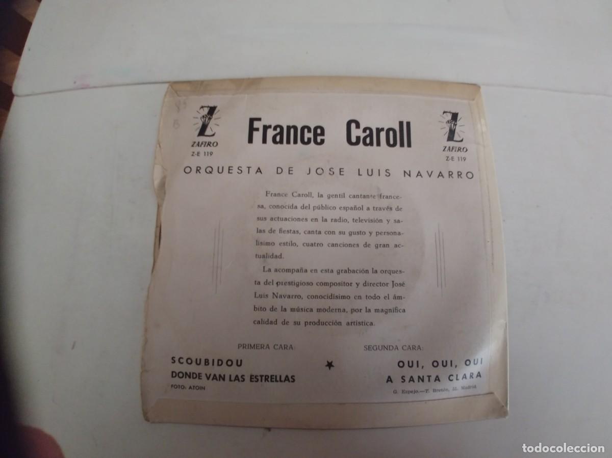 Discos de vinilo: FRANCE CAROLL-EP SCOUBIDOU +3 - Foto 2