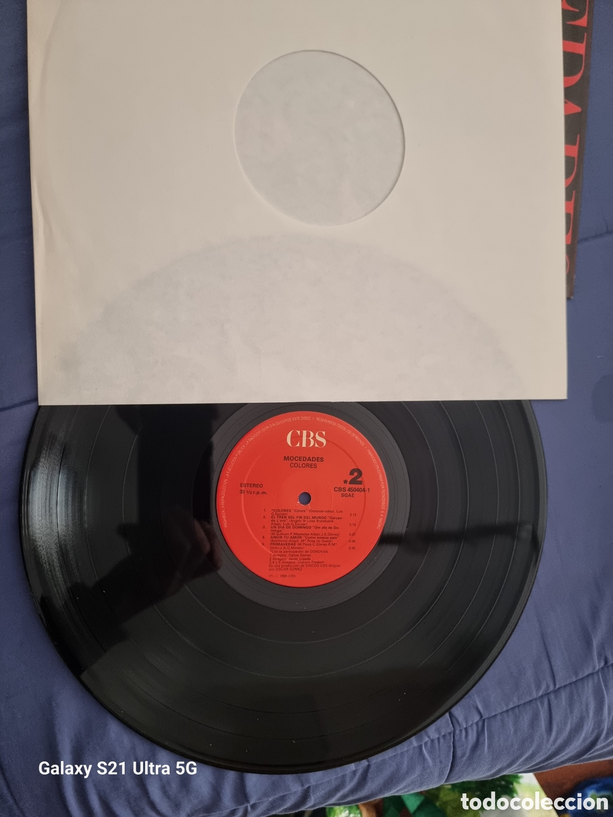 Discos de vinilo: MOCEDADES COLORES LP CBS 1986 - Foto 2