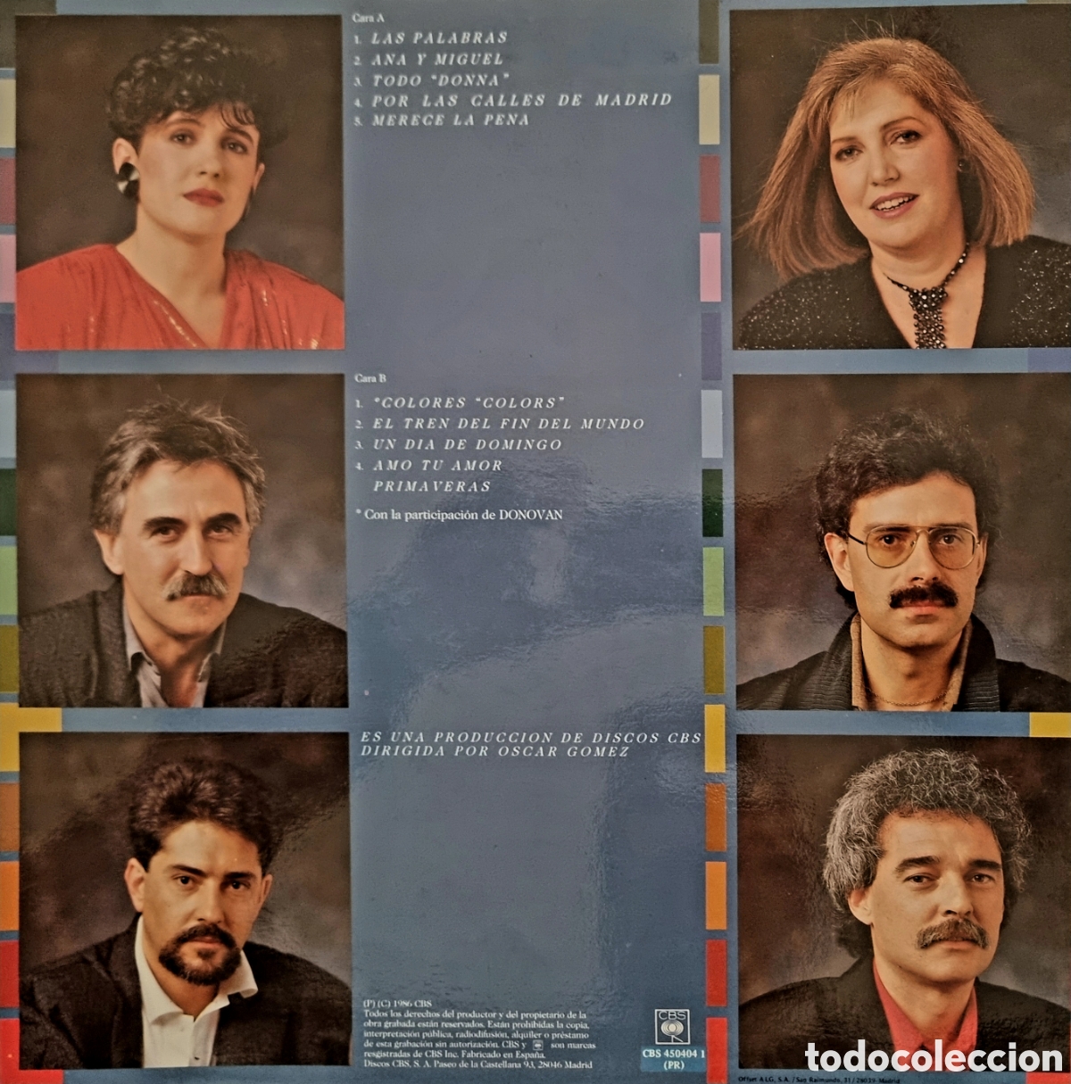 Discos de vinilo: MOCEDADES COLORES LP CBS 1986 - Foto 4
